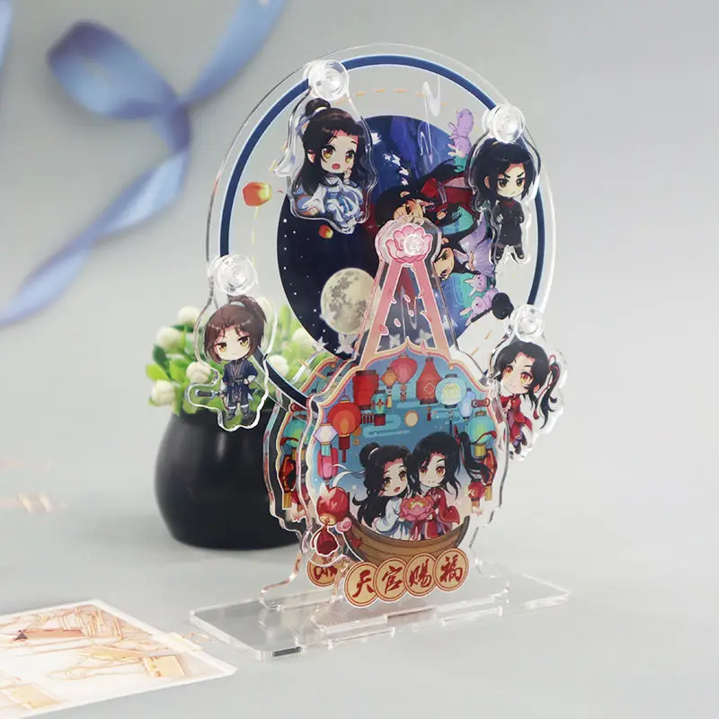 Heaven Official s Blessing Keychain Woman Acrylic Stand Key Chain Men Model Key Ring Key Holder 2 - Heaven Official's Blessing Store